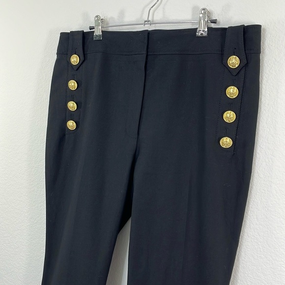 Derek Lam 10 Crosby Robertson‎ Crop Flare Pants Black size 16 - Picture 3 of 10
